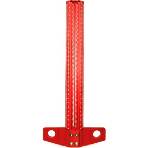 300/400/500/600mm Woodworking Square 1mm Per Hole Marking Guage Aluminum Alloy 90 Degree T Ruler Scriber for Carpenters