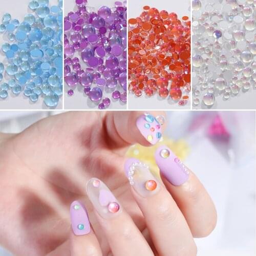 SS6-SS20 Mix Size Flatback Rhinestones Korean Style Nail Decoration Accessories Round Shape None Hotfix Crystal Rhinestones
