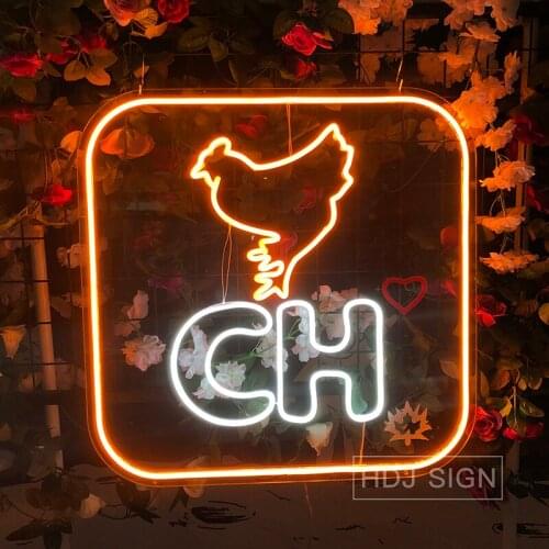 CH Logo Personalizd Custom Neon Sign Light Wall Decor For Bar Club Store Room Restaurant Creative Hanging Decoration