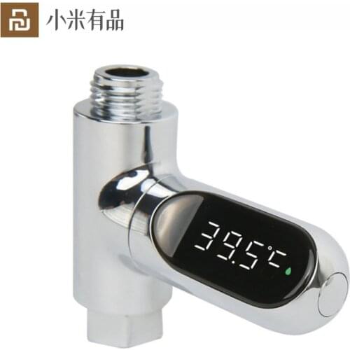 Youpin Rain Shower Temperature Display LED Stainless Steel Waterfall Bathroom Massage Shower Electronic Faucet for Smart Home