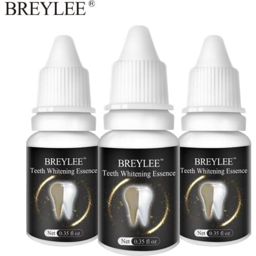 BREYLEE Teeth Whitening Essence Oral Hygiene Cleaning Serum White Gel Teeth Care Tooth Bleaching Dental Tools Perfect Smile 3PCS