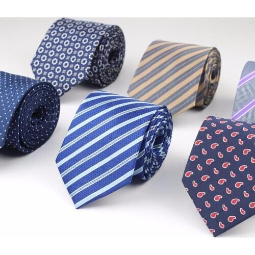 Formal Striped Standard Size Necktie 3.15inch Groom Gentleman Ties Men Chrysanthemum Party Polyester Gravata 8cm Width