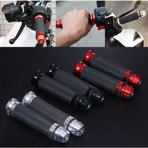 JEAZEA 2X CNC Rubber 7/8" 22mm Handle Handlebar Hand Grips Fit For Harley Honda Suzuki Kawasaki Yamaha BMW Ducati ATV Dirt Bike