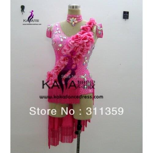 KAKA-L130393,Women Latin Dance Wear,Girls Salsa Competition Fringe Dress Tango Samba Rumba Chacha Dance Dress,Latin Dance Dress