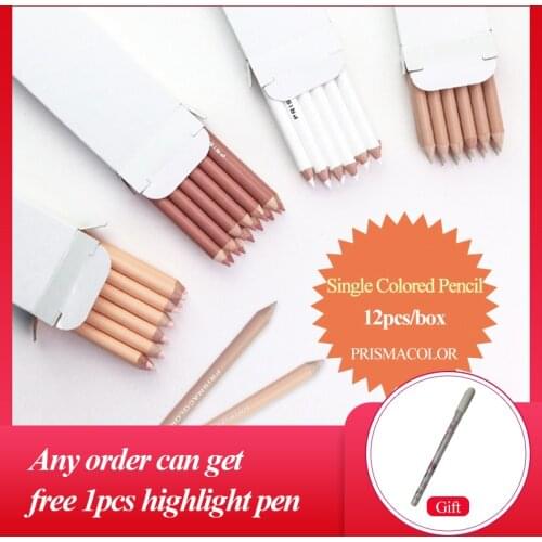 PRISMACOLOR Professional Oily Colored Pencils 12pcs Lapis de cor Sketch Colored Pencil Art Drawing Supplies PC927/938/1092/1093