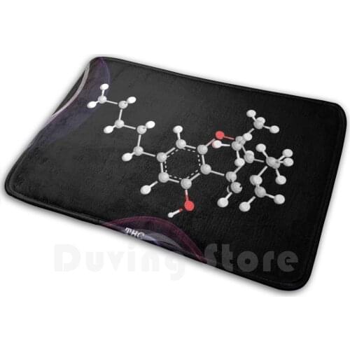 Thc Carpet Mat Rug Cushion Soft Chemistry Biology Molecule Compound Nature Drug Medicine Depression Anxiety Happiness
