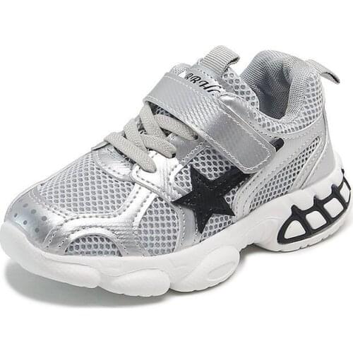 2020 Children Shoes Girls Sneakers Boys Shoe Wide Pu Mesh Sports Running Trainer Tennis Anti-slip Sneakers Girl Casual Shoes