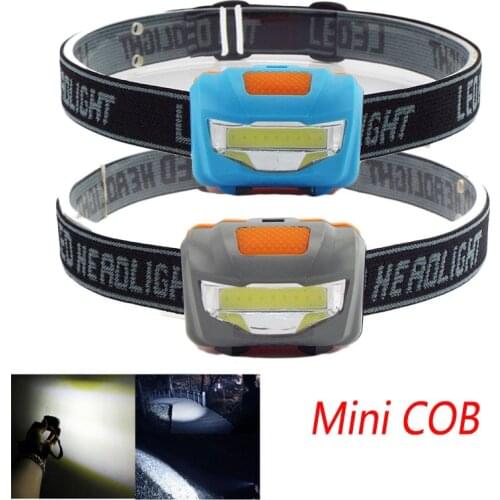 Frontal Headlamp Mini COB LED Flashlight High Power Head Light Torches Lamp Headlight AAA Battery Super Bright Fishing Camping