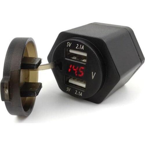 Motorcycle Digital Display Double USB Port Plug + Meter For BMW F800GS F650GS F700GS R1200GS R1200RT