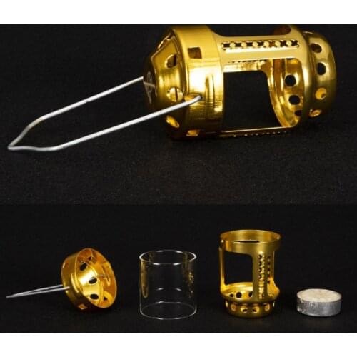 Candle Lamp Stand Camping Fishing Candle Lantern Stand Mini Bright Aluminium Alloy Brass Night Fishing Hanging Candle Lamp Stand