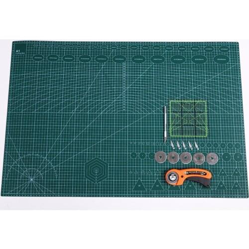 Rotary Cutter 45mm Kit Sewing Accessories Leather Tool Model Carving Knife PVC Cutting Mat A1A2Double Side Multi Size DIY Craft