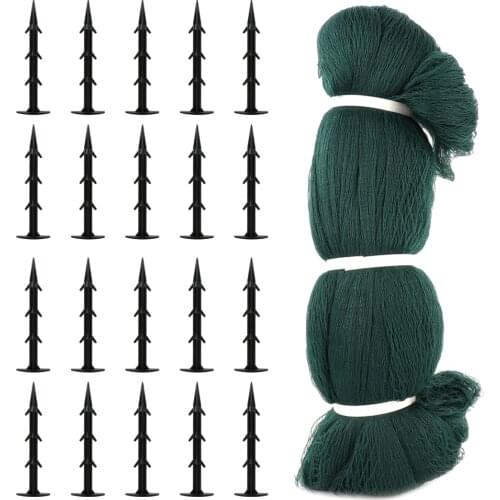 Pond Netting Cover Debris Polyethylene Ground Spikes Durable Falling Leaves Eavy Duty