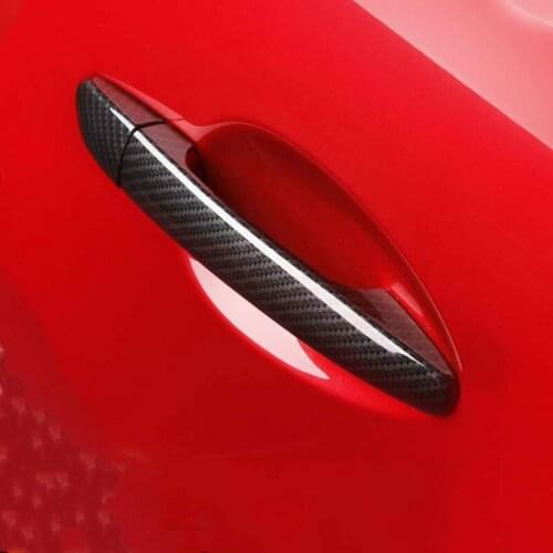 Carbon Fiber Chrome Car Door Handle Cover For 2013-2020 Mazda cx-5 2020 Mazda3 Axela 2017-2020 for Mazda cx-3 Car Styling