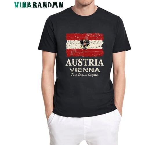 Vintage AUSTRIA Flag T Shirt Personal Custom Made logo Printed Clothing Austrian Gyms Nation Team 100% Cotton Jersey T-shirt