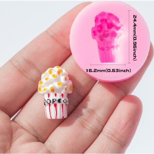 YF112 Popcorn Silicone Mold - Cake Decorating Tools Candy Fondant Resin Polymer Clay Pendant Jewelry MoldS