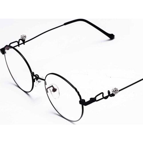 Women Fashion Elegant Ultralight Stainless Steel Round Frame Custom Made Myopia Glasses -1 to -6 and Reading Glasses +1 to +4