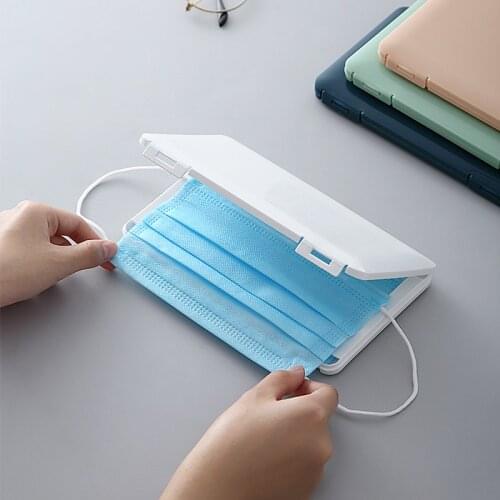 1pcs Mask Cover Box Portable Facemask Holder Face Mask Storage Box Case Masks Clip Organizer Dustproof Mask Storage Case