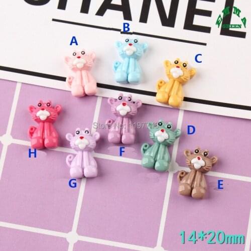 Cartoon Charms for Slime Pink Panther Charms 10pcs Flatback Resin Cabochon for Scrapbooking Resin Charms DIY Accessories