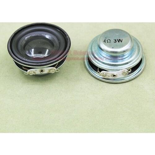 2pcs 4 Ohm 3W Loudspeaker 40MM Speaker 23MM Internal Magnetic 16MM Voice Coil Double Magnet PU Edge N45 Neodymium Magnet