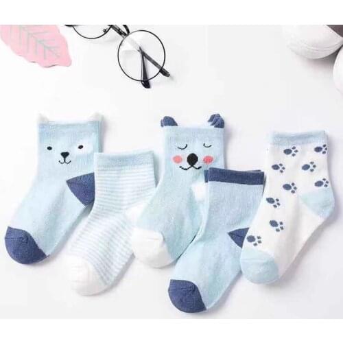 5Pairs/Lot 0-3Years Infant Baby Socks 100% Cotton Baby Socks Cute Newborn Boy Toddler Socks Baby Girl Cartoon Socks