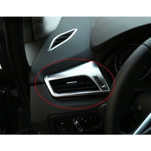 Angelguoguo For BMW 2 Series Active Tourer F45 2016-2017 Center Control Console Air conditioning Outlet frame cover trim