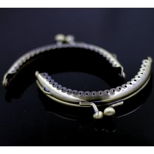 Bronze Tone 8.5cm Arch Smooth Metal Coin Purse Frames Kiss Clasps Wallet Buckles Clutch DIY Handmade Handle Crafts Accessories