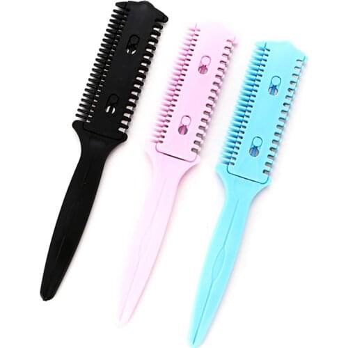Hot Barber Hair Razor Comb Scissor Tools Bangs Brush Hairdressing Trimmers Hair Shaving Blades Cutting Thinning Beauty Styling