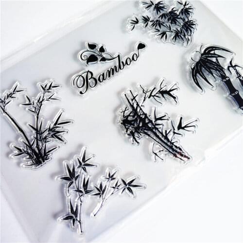 Hot sale bamboo forest Transparent Clear Stamps / Silicone Seals Roller Stamp for DIY scrapbooking photo album/Card Making