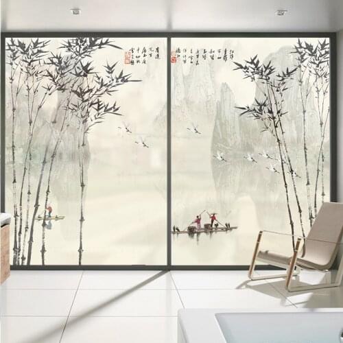 Custom size Study glass foil custom frosted window balcony sliding door glass sticker sunscreen insulation film