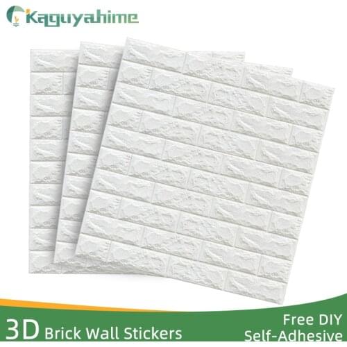 Kaguyahime 3D Wall Stickers Waterproof Decor Self Adhesive Wallpaper TV Background For Room Bedroom DIY Brick Marble Wallpaper