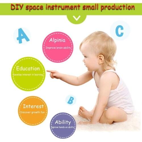 IY Solar System Model Science Toys Wooden Montessori Astronomy DIY Earth Toy Moon Educational Geography Kids M U3L3