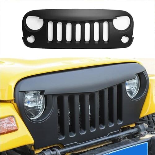 Auto Grille For Wrangler Grill For Wrangler JK JKU 2007-2017 Racing Grills Modified Front Bumper Mesh Cover Grills