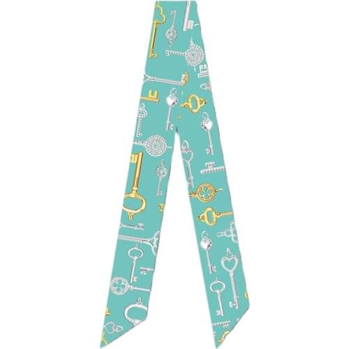 Fasion Bag Scarf Womens Scarf Luxury Brand Key Printing Multifunctional Tied Handbag Ribbon Ladies Turban Headband BS30