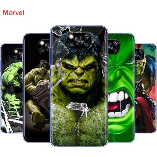 Marvel Hulk Avengers For Xiaomi Poco X3 NFC M2 X2 F2 F3 C3 M3 F1 Pro Mi Play Mix 3 A3 A2 A1 6 5 Lite Soft Phone Case