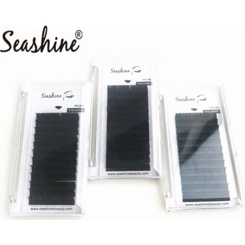 Seashine False Eyelashes 12lines/Tray Individual Lashes High Quality Volume Lashes Mink Eyelashes Extension Makeup Supplies OEM