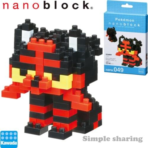 Nanoblock Pokemon Pikachu NBPM-049 Nyabby Litten 170pcs Anime Cartoon Diamond Building Blocks Mini Micro Bricks Toys Games New