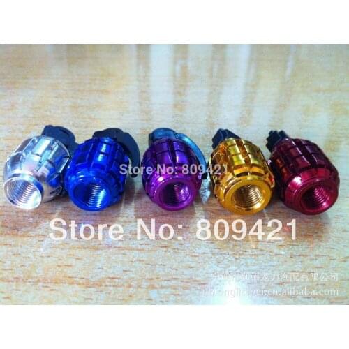 Whole Sale 500pcs/lot Aluminum Wheel Tyre Tire Valve Stems Bomb Shape Cover Screw Caps Car Truck Bike FreeShipment