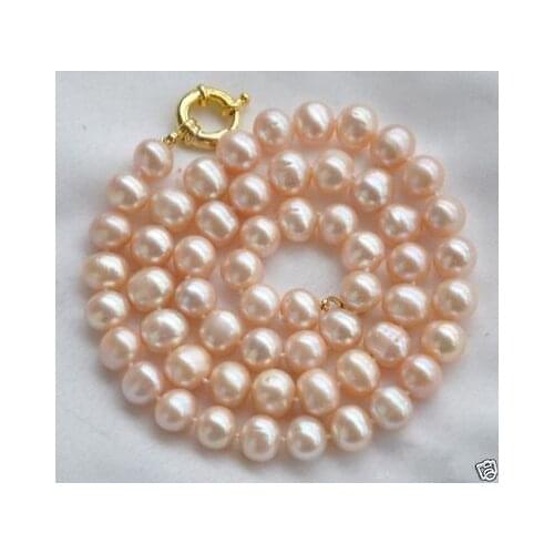 New 8-9mm Natural Pink Freshwater Pearl Necklace 32"