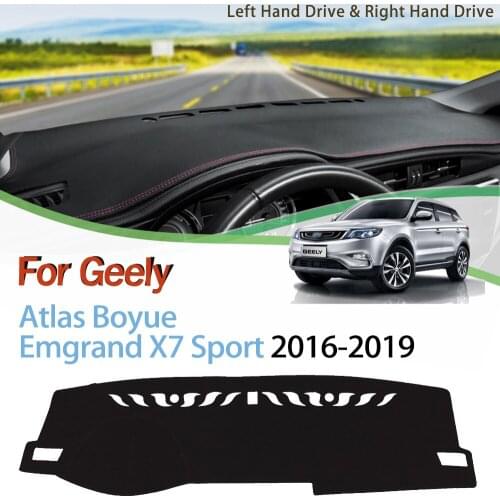 Anti-Slip Mat For Geely Atlas Boyue Emgrand X7 Sport 2016 2017 2018 2019 Dashboard Cover Sunshade Dashmat Protect Accessories