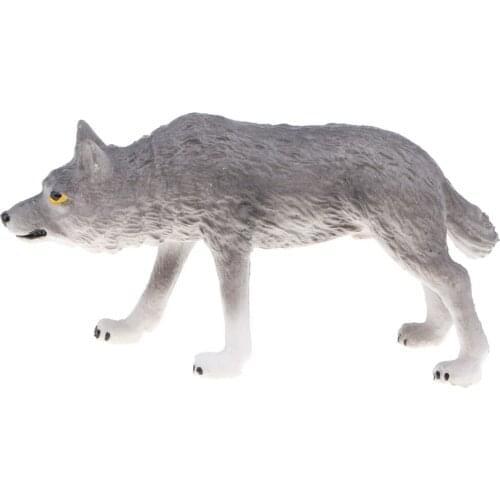 Realistic Wolf Figurines Animal Figures, Easter Eggs Cake Toppers Christmas Birthday Gift