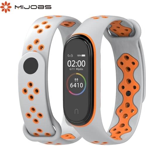 Mijobs Mi Band 4 Wrist Strap Silicone Accessories for Xiaomi Mi Band 3 4 Smart Watch Miband 4 Wristband Sports Bracelet Miband 3