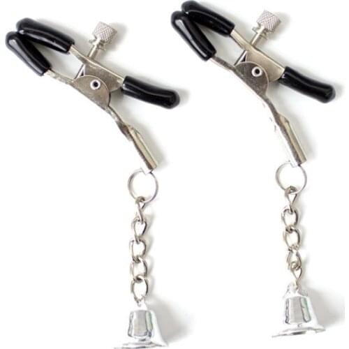 Adult Goods Flirt With Silver Breast Clips Shot Iron Chain Silver Female Bondage Golden Mimi Clip