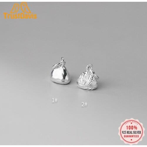 TrustDavis Fashion Real 925 Sterling Silver Geometric Triangle Cone Charms Pendant DIY Accessories Fine Jewelry Wholesale HY112