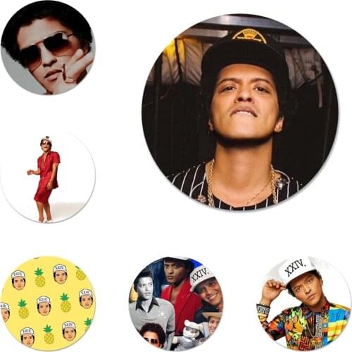 58mm Singer Bruno Mars Icons Pins Badge Decoration Brooches Metal Badges For Backpack Decoration