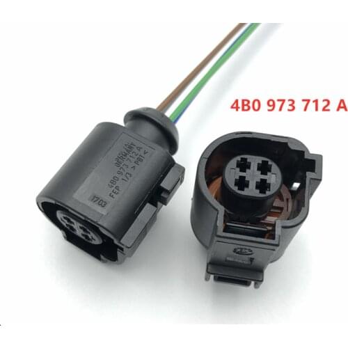 1/2/4/10pcs/lot 4 Pin/Way Water Temperature/level Sensor Plug Connector Wire Pigtail For AUDI VW SKODA 4B0 973 712A
