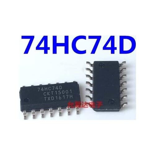 10PCS 74HC74D SOP14 74HC74 SOP SN74HC74DR SOP-14 SN74HC74 SMD new and original IC
