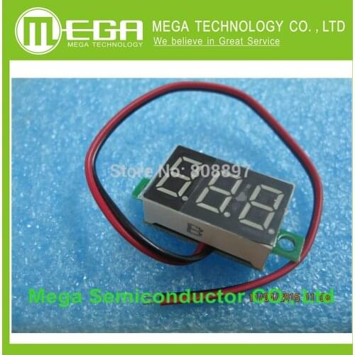 10pcs/lot RED Second line precision dc digital voltmeter head LED digital voltmeter DC4.5V-30V