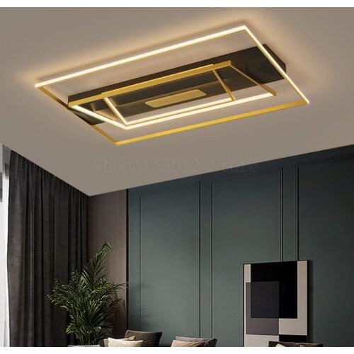 2021 Simple LED Rectangle Ceiling Lamps for Living Room Decoration Bedroom Nordic Lamp Indoor Lighting Chandelier Ceiling Lights