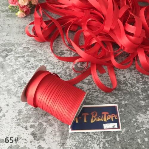 25yards/roll Polyester 5/8"(15mm) Satin Bias Tape Bias Binding Solid Color For DIY Garment Sewing And Trimming
