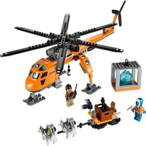 273pcs 10439 City Series Arctic Lifting Helicopter 60034 Childrens Building Block Toy Gifts